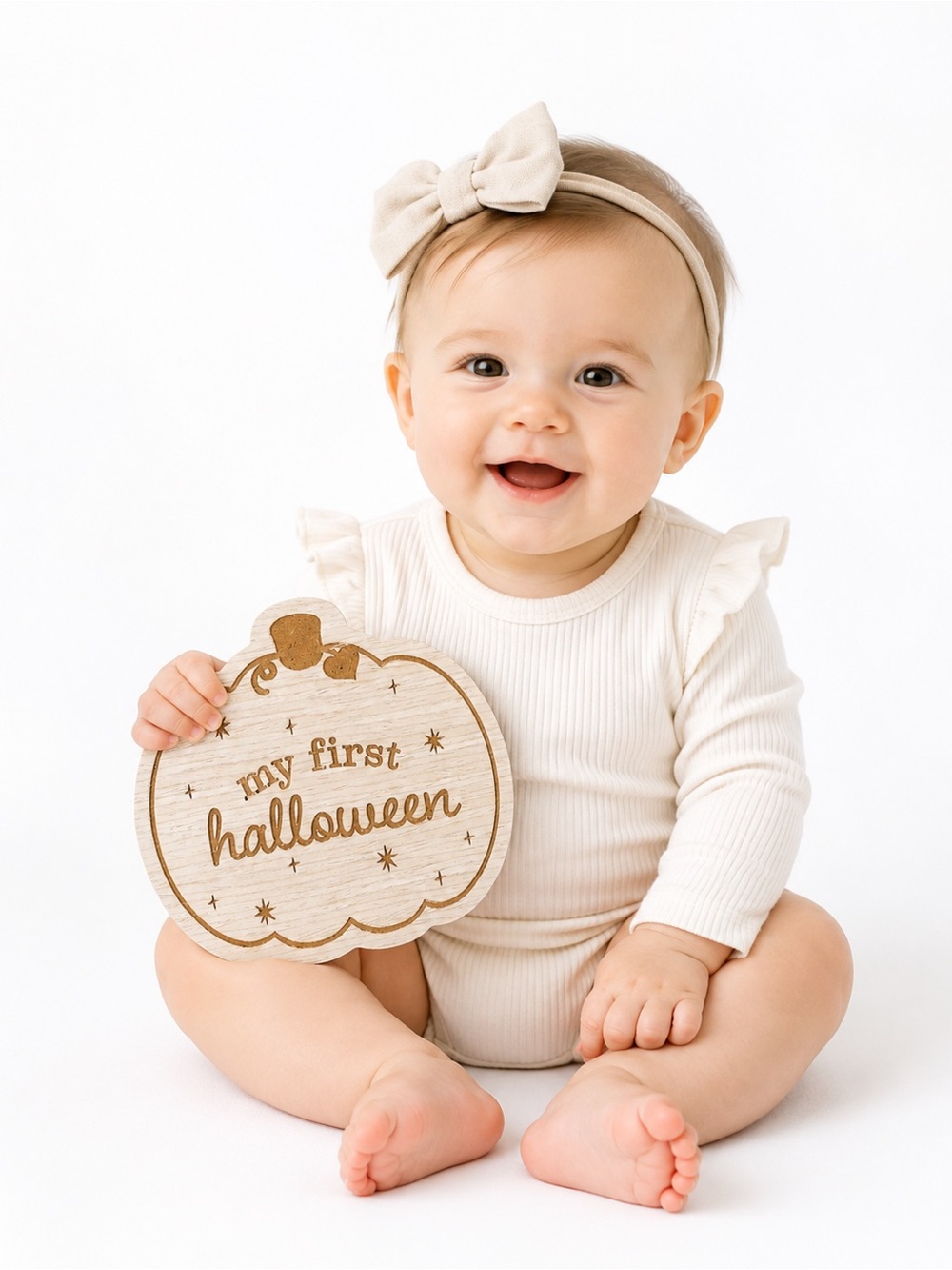 Baby My First Halloween Wooden Milestone Sign Photo Prop Keepsake NWOT